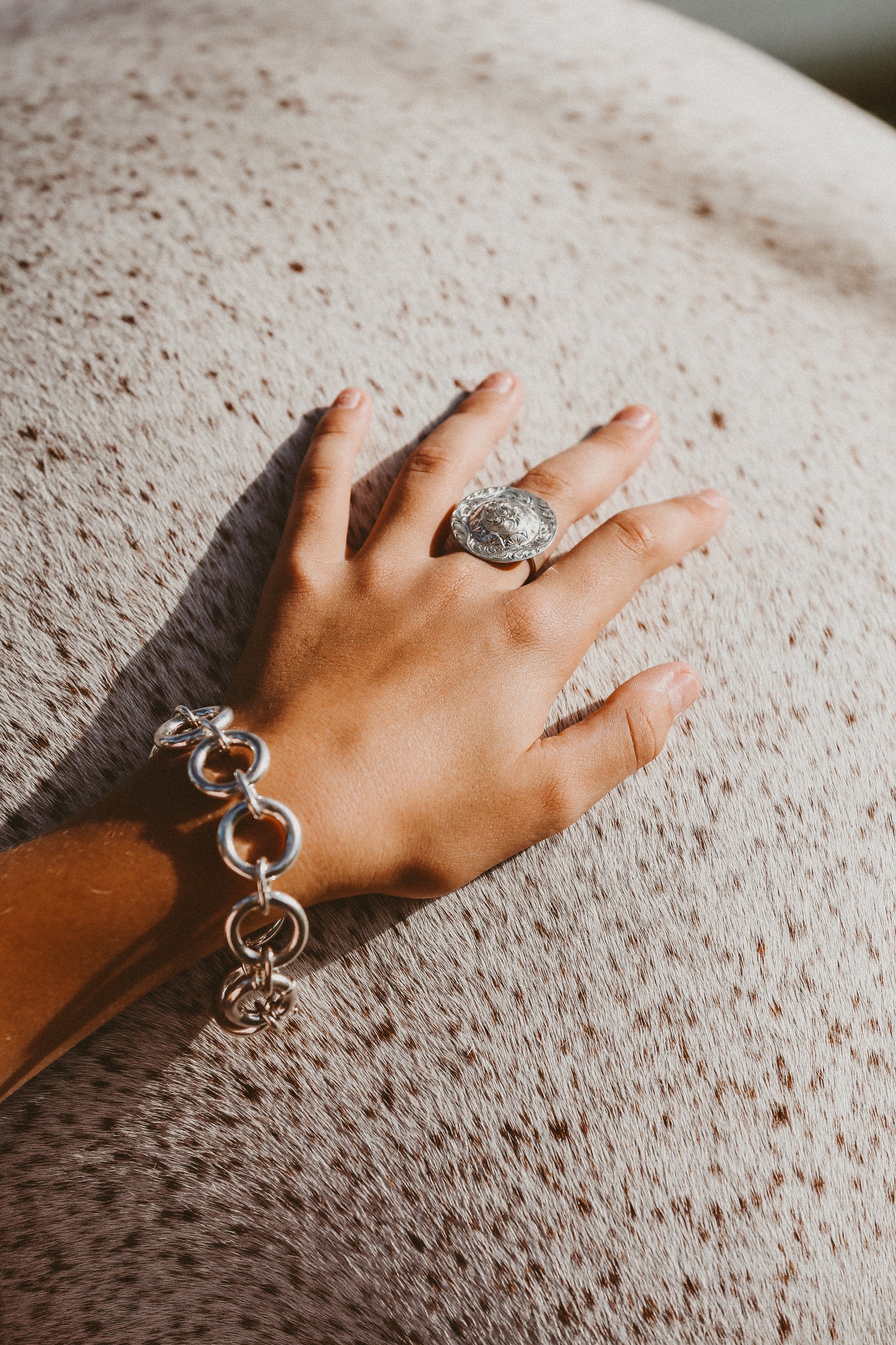 Large Round Link Bracelet